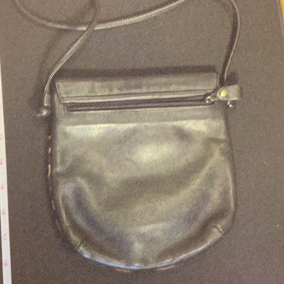 Leather purse animal print fur aprox 8”x 7.5” - Picture 3 of 5